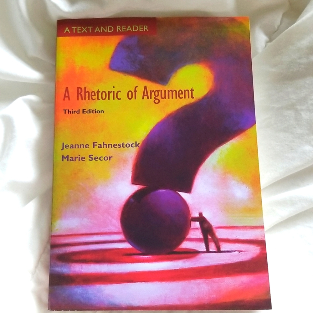 Rhetoric of Argument Text Book Academia Career Work Travel Add On Gift Copy 🇺🇦